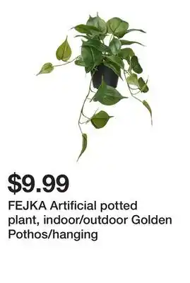 Ikea FEJKA Artificial potted plant, indoor/outdoor Golden Pothos/hanging offer