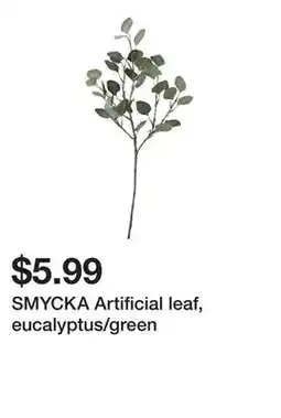 Ikea SMYCKA Artificial leaf, eucalyptus/green offer