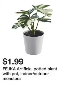 Ikea FEJKA Artificial potted plant with pot, indoor/outdoor monstera offer