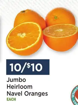 Heinen's Jumbo Heirloom Navel Oranges offer