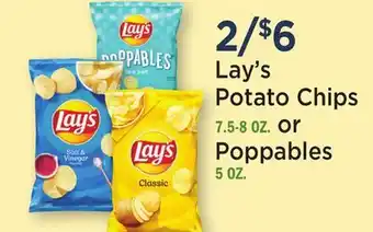 Heinen's Lay's Potato Chips 7.5-8 OZ. or Poppables 5 OZ offer