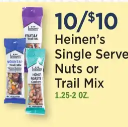 Heinen's Heinen's Single Serve Nuts or Trail Mix offer