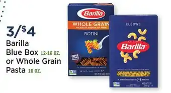 Heinen's Barilla Blue Box 12-16 OZ. or Whole Grain Pasta 16 OZ offer