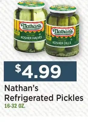 Heinen's Nathan's Refrigerated Pickles offer