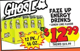 Ollie's GHOST FAZE UP ENERGY DRINKS offer