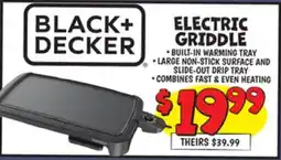 Ollie's BLACK + DECKER ELECTRIC GRIDDLE offer