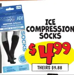 Ollie's COOPER FIT ICE COMPRESSION SOCKS offer