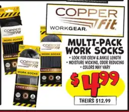 Ollie's COPPER MULTI-PACK WORK SOCKS offer