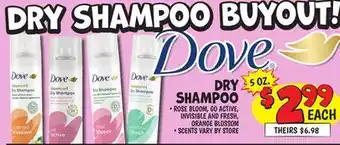 Ollie's DOVE DRY SHAMPOO offer