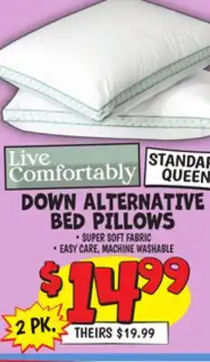 Ollie's DOWN ALTERNATIVE BED PILLOWS offer