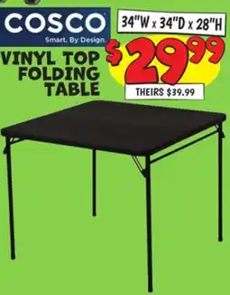 Ollie's COSCO VINYL TOP FOLDING TABLE offer