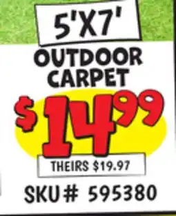 Ollie's MOHAWK OUTDOOR CARPET offer