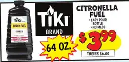 Ollie's TIKI CITRONELLA FUEL offer