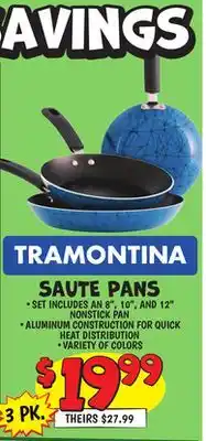 Ollie's TRAMONTINA SAUTE PANS offer