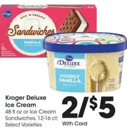 Kroger Kroger Deluxe Ice Cream offer