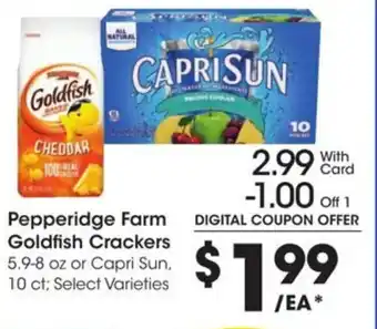 Kroger Pepperidge Farm Goldfish Crackers offer