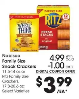 Kroger Nabisco Family Size Snack Crackers offer