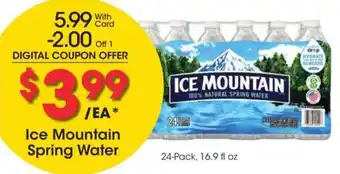 Kroger Ice Mountain Spring Water offer