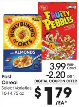 Kroger Post Cereal offer