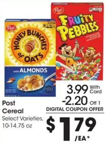 Kroger Post Cereal offer