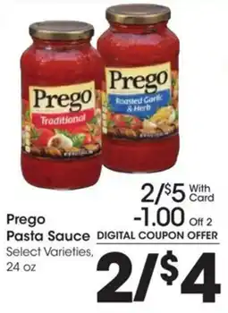 Kroger Prego Pasta Sauce offer