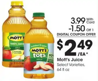 Kroger Mott's Juice offer