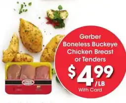 Kroger Gerber Boneless Buckeye Chicken Breast or Tenders offer