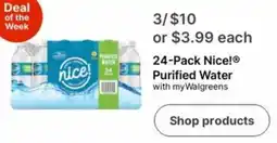 Walgreens 24-Pack Nice! Purified Water with my Walgreens offer