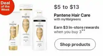 Walgreens Pantene Hair Care offer