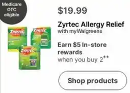 Walgreens Zyrtec Allergy Relief offer