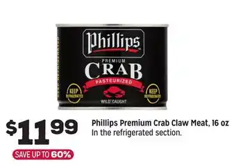 Grocery Outlet Phillips Premium Crab Claw Meat offer