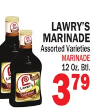 Bravo Supermarkets LAWRY'S MARINADE offer