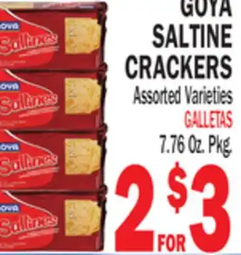 Bravo Supermarkets GOYA SALTINE CRACKERS offer