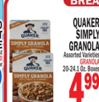 Bravo Supermarkets QUAKER SIMPLY GRANOLA offer