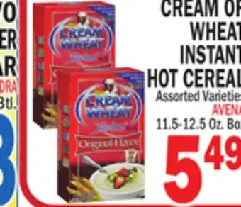 Bravo Supermarkets CREAM OF WHEAT INSTANT HOT CEREAL offer