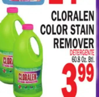 Bravo Supermarkets CLORALEN COLOR STAIN REMOVER offer