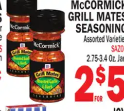 Bravo Supermarkets McCORMICK GRILL MATES SEASONING offer