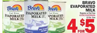 Bravo Supermarkets BRAVO EVAPORATED MILK offer