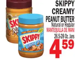 Bravo Supermarkets SKIPPY CREAMY PEANUT BUTTER offer