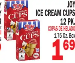 Bravo Supermarkets JOY ICE CREAM CUPS 12 PK offer