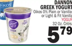 Bravo Supermarkets DANNON GREEK YOGURT offer