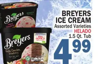 Bravo Supermarkets BREYERS ICE CREAM offer