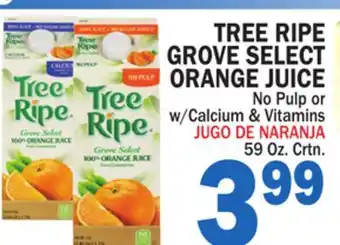 Bravo Supermarkets TREE RIPE GROVE SELECT GROVE SELECT ORANGE JUICE offer