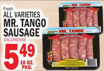 Bravo Supermarkets MR. TANGO SAUSAGE offer