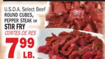 Bravo Supermarkets ROUND CUBES PEPPER STEAK OR STIR FRY offer