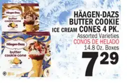 Bravo Supermarkets HÄAGEN-DAZS BUTTER COOKIE ICE CREAM CONES 4 PK offer