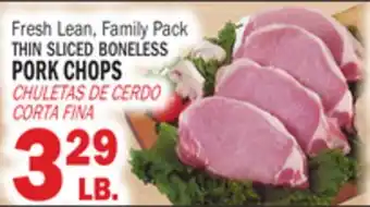 Bravo Supermarkets THIN SLICED BONELESS PORK CHOPS offer