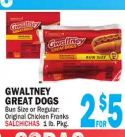 Bravo Supermarkets GWALTNEY GREAT DOGS Franks offer