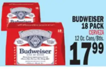 Bravo Supermarkets BUDWEISER 18 PACK offer