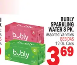 Bravo Supermarkets BUBLY SPARKLING WATER 8 PK offer